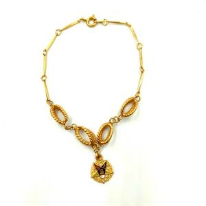 Order Of The Eastern Star Masonic Bracelet Gold